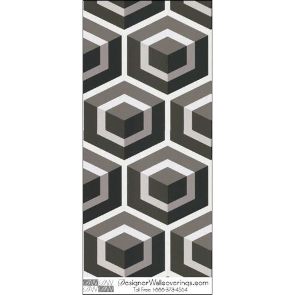 Hexagon Dark Grey  WallPaper by Cole & Son